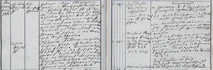 Trauungsbuch 02/08 (1859-1887) Haag, Seite 158, Bild C_6263