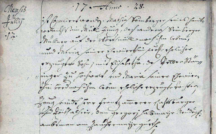 Trauungsbuch 02/03 (1705-1770) Haag, Seite 188, Bild C_5185