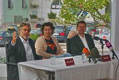 Adi Hirschal, Gregor Bloéb und Kurt Reitzinger. Foto: Gerhard Obermayr