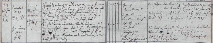 Trauungsbuch 02/08 (1859-1887) Haag, Seite 481, Bild C_6494